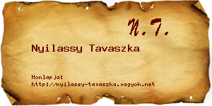 Nyilassy Tavaszka névjegykártya